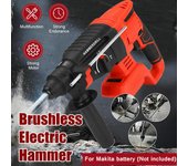 Martillo destornillador eléctrico de mano de 21V, martillo de demolición, taladro de impacto, juego de martillo para hormigón, herramienta eléctrica para batería Makita