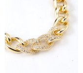 Les Trésors De Lily [G9321] - Pulsera chapada en oro blanco 'Sissi' oro