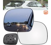 Espejo retrovisor con calefacción esférico para el lado del conductor y del pasajero de Lexus RX300, RX350, RX400, RX400H, 2003-2008, Toyota Hilux, 2005-2010 Left puro/plata