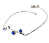 Les Trésors De Lily [P0651] - Bracelet argent 'Princesse Opale' bleu argenté (rhodié) plata