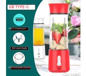 Mini exprimidor eléctrico portátil recargable por USB: exprimidor de frutas totalmente automático 89x89x270mm negro