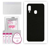 apgo Protective Skin Sticker for the back compatible with Samsung Galaxy A20e, Wrap Film, Foil, Vinyl - Pattern Matrix