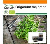SAFLAX - Garden in the Bag - Orgánico - Mejorana - 700 semillas - Con sustrato en una bolsa de pie adecuada - Origanum majorana