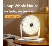 Ventilador de mesa recargable por USB, Mini ventilador de escritorio portátil con rotación de 360 ​​grados, ventilador con Clip ajustable para dormitorio de estudiantes blanco