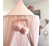 Decoración de habitación de niñas, hecha a mano, con mosquitera tipo palacio, decoración de bolas de malla, cortina de gasa para cama con dosel de princesa diameter 11cm