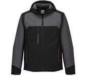 Portwest KX3 Chaqueta Soft Shell con Capucha en Contraste para Hombre XL negro/gris