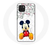 Coque pour Samsung Galaxy A03 Mickey Mouse Fleurs Cœurs