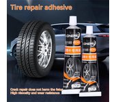 Líquido reparador de neumáticos resistente al agua y a altas temperaturas de 30/50 ml, adhesivo de goma resistente, herramientas de reparación de automóviles visibles.