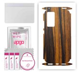 apgo Protective Skin Sticker for the back+sides compatible with Xiaomi 12X, Full Wrap Film, Foil, Vinyl - Pattern Tigerwood