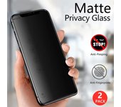 2PCS AG Mate Cubierta completa 9H Vidrio templado para iPhone 11 Samsung S20 FE A52 A51 Xiaomi Redmi Note 10 Pro Película protectora de pantalla antihuellas Huawei P Smart 2019 negro