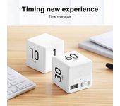Temporizador de cubo de 15/20/30/60 minutos con cuenta regresiva y rotación para tareas, trabajo, estudio, cocina, alarma silenciosa. verde