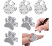 4 mini anillos de paleta para decoración de uñas, paletas de manicura de aleación para mezclar esmaltes de uñas, herramientas de maquillaje multifuncionales para artistas de manicura. 4pcs B