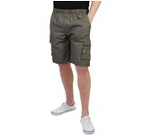 Shorts cargo de algodón liso para hombre Krisp M azul oscuro
