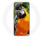 Coque pour Xiaomi Mi 11 Lite Aras Perroquet Orange vert