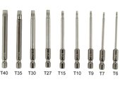 Destornillador Exacto Desatornillador Vástago hexagonal Punta Torx hueca T35 Hole