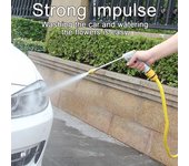 Boquilla de manguera de agua de alta presión, modo de pulverización ajustable, conector rápido, a prueba de fugas, pulverizador universal versátil y giratorio, herramienta de lavado de automóviles para el hogar gris
