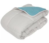 Couette chaude Bicolore Gamme Microfibre  Cocoon Non feu  Toison d'or - Cocoon Galet Lac - 220 x 240 cm pour lit 2 places