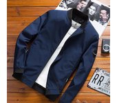 Chaqueta Bomber Delgada De Primavera Y Otoño para Hombre Chaqueta Corta Suelta De Gran Tamaño Chaqueta A Prueba De Viento Al Aire Libre S negro