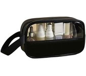 Bolsa de maquillaje atractiva, bolsa de contenedor de cosméticos impermeable transparente para cuarto de lavado de gran capacidad S azul claro