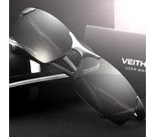 VEITHDIA, gafas de sol polarizadas de aluminio y magnesio de marca clásica para hombre, accesorios 6591 negro
