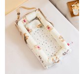 Cuna Luddy Cuna para bebé recién nacido con almohada Cuna portátil plegable Regalo para bebé portátil Transpirable Lavable Meses Cama en cama Colecho 0-24
