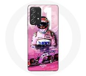 Coque pour Samsung Galaxy A52 Formule 1 Sergio Pérez Pilote de F1 Rose