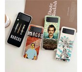 Funda rígida plegable de policarbonato para Samsung Galaxy Z Flip 3, 4 y 5, con la serie Narcos de Pablo Escobar, transparente. Galaxy Z Flip