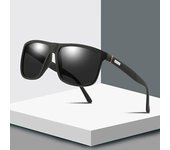 Gafas de sol polarizadas cuadradas vintage de moda para hombres y mujeres, gafas de sol de marca de lujo para hombres, para conducir, pescar, gafas UV400 para hombre negro