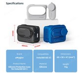 Funda protectora de silicona para cámara deportiva Insta 360 GO 3S. Protección integral para accesorios Insta360 GO3S.