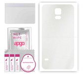 apgo Protective Skin Sticker for the back compatible with Samsung Galaxy S5 mini, Wrap Film, Foil, Vinyl - Pattern Matte Transparent
