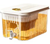 Jarra de 5 litros, galón de bebidas, base desmontable, jarra de jugo portátil, hervidor frío con grifo, jarra dispensadora de agua para fiestas y uso diario A