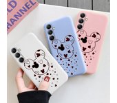Funda de silicona suave con estampado de dibujos animados para Samsung A55 M35 S24 Xiaomi Redmi Note 13 Pro iPhone Huawei Honor Realme funda protectora a prueba de golpes para cámara Samsung Galaxy S9 Plus azul