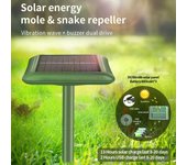 Repelente de ratones Solar, inversor de 360°, repelente de serpientes de onda mecánica, enchufe de tierra para jardín y granja, repelente de ratones verde