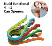 Abridor de frascos 4 en 1, abridor de botellas, abridor de tapas de botellas de vino y cerveza, herramientas portátiles para fiestas al aire libre, accesorios de cocina multifuncionales