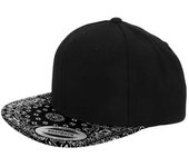 Yupoong Gorra Snapback Premium con estampado de moda para hombre One Size negro/rojo