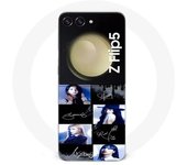 Funda con firma con foto en negro y rosa para Samsung Galaxy Z Flip5