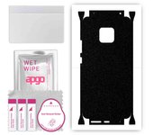 apgo Protective Skin Sticker for the back+sides compatible with Huawei Mate 20 Pro, Full Wrap Film, Foil, Vinyl - Pattern Matte Black
