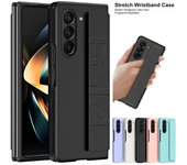 Funda de lujo con correa de muñeca para Samsung Galaxy Z Fold 6, funda protectora para Galaxy Z Fold 5, 4, 3 y 2, a prueba de golpes, colorida y de protección completa. For Galaxy Z Fold 2 blanco