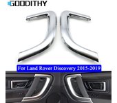Manija de puerta izquierda y derecha para Interior de coche, cubierta de tirador cromado, embellecedor de repuesto para Land Rover Discovery, color negro, delantero y trasero Black Left