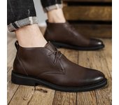 Botas Chelsea informales de vestir para hombre, de cuero genuino, para oficina, formales, hasta el tobillo, color negro, 2024 38 negro