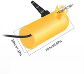 Mini bomba de agua de 12 V CC para pecera doméstica, bomba sumergible con entrada de agua de tres velocidades amarillo