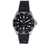 Reloj automático Tag Heuer Aquaracer Professional Date con correa de caucho y esfera negra WBP201A.FT6197 para hombre, 300 m negro