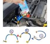 Kit de recarga de gas refrigerante R134a Aire acondicionado Manguera de aire acondicionado Herramienta de llenado de manómetro de aire Recarga de freón 1/2'' Autom A6R6