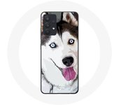 Coque pour Samsung Galaxy A13 4G / A13 4G Lite Husky Blanc de Sibérie Yeux Bleus