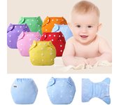 Bebé niño recién nacido pañales reutilizables pañal de tela lavable Free Size azul