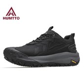 HUMTTO Zapatos de senderismo transpirables, zapatos deportivos para exteriores para hombre, botas de trekking antideslizantes para hombre, zapatillas de seguridad de cuero para caminar para hombre 40 gris