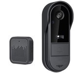 Cámara video inalámbrica del timbre con la noche audio bidireccional del control de la aplicación de Tuya del timbre inalámbrico del timbre negro