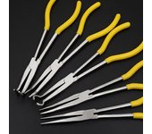 Alicates de punta recta y curvada multifuncionales de 11 pulgadas, herramienta manual para mecánicos