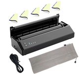 Impresora de tatuajes USB + BT, máquina de plantilla de patrón de tatuajes térmicos, aplicación de impresión con un clic Compatible negro