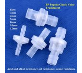 10 piezas/lote 3 ~ 16 mm Mini válvula de retención sin presión PP accesorios para tanque de acuario bomba de aire válvula unidireccional junta de manguera de riego por goteo válvula antirretorno 3x3mm (10 Pieces)
